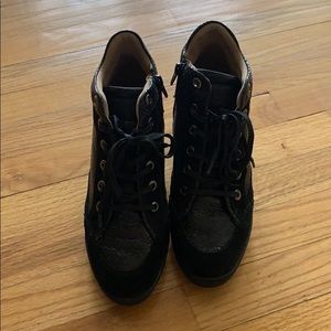 Geox wedge sneakers.